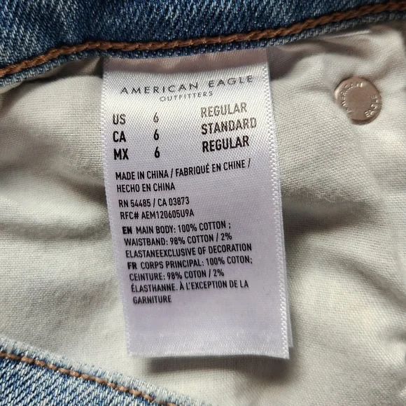 American Eagle Outfitters Blue Distressed Flare Jeans - Picture 5 of 5